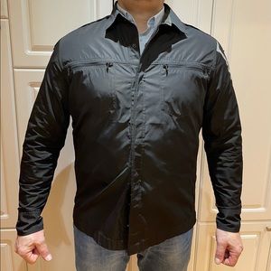 Victorinox shirt jacket with snaps charcoal black